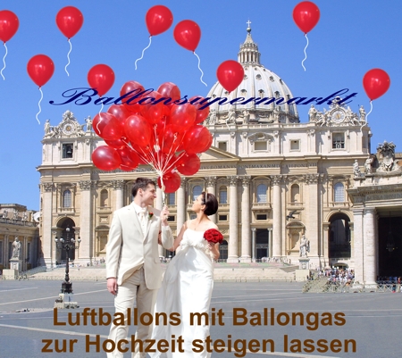 Gasluftballons zur Hochzeit steigen lassen